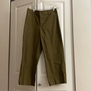 Olive crop pants